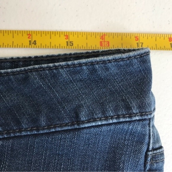 Lee Classic Fit Straight Leg High Rise Dark Wash Denim Blue Jeans Women Size 14 - Picture 7 of 13